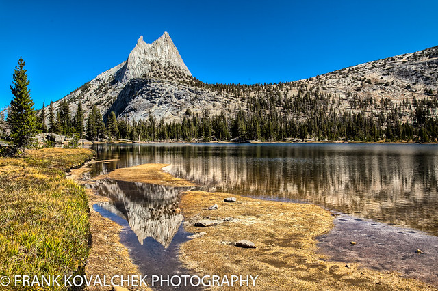 Reflection of Cathedral Peak on Upper Cathedral Lake