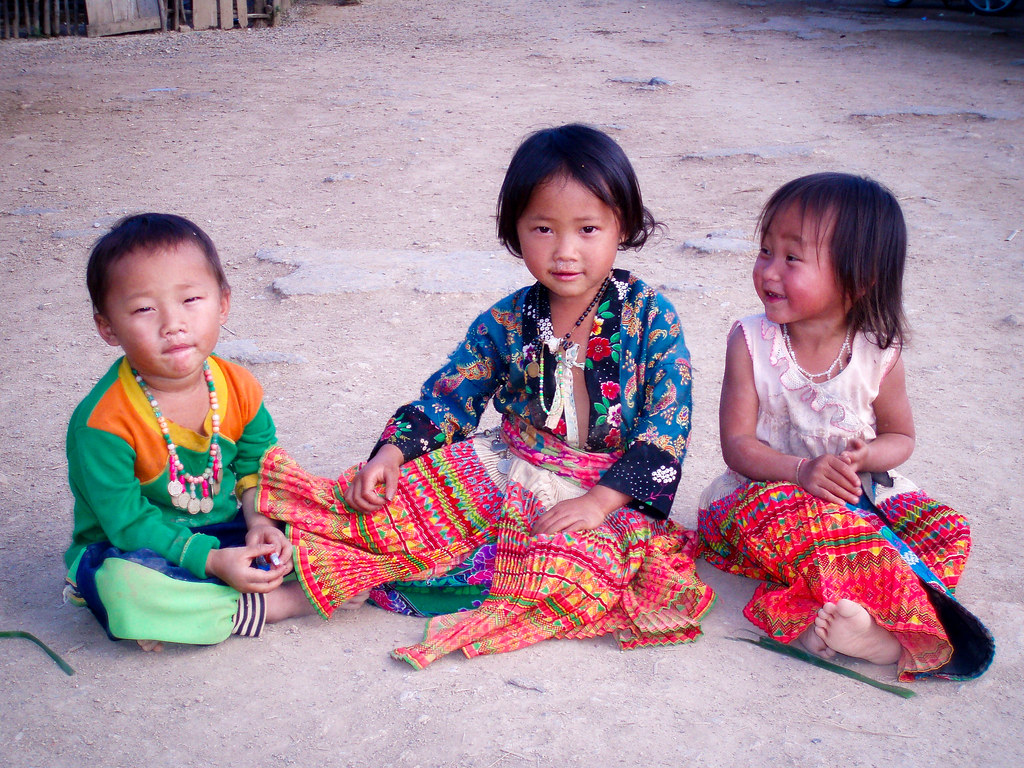 A girl from a Hmong village between Luang Prabang and Vang 