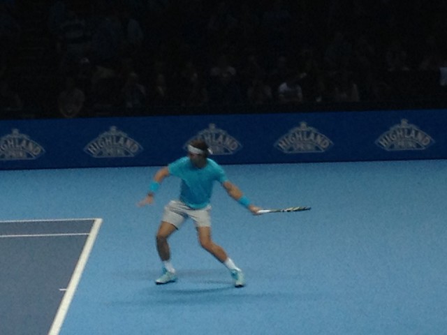 Rafal Nadal during the finals of the ATP World Tour Finals