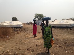 South Sudan women carrying water