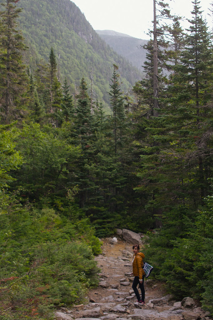 Maite Sandoval in White Mountains, tuckerman's ravine trail (2016)