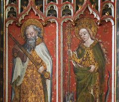 rood screen, south: St Paul and St Margaret