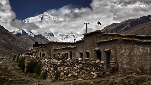 china houses clouds landscape ngc tibet everest mounteverest sagarmatha rongbuk chomolungma ringexcellence
