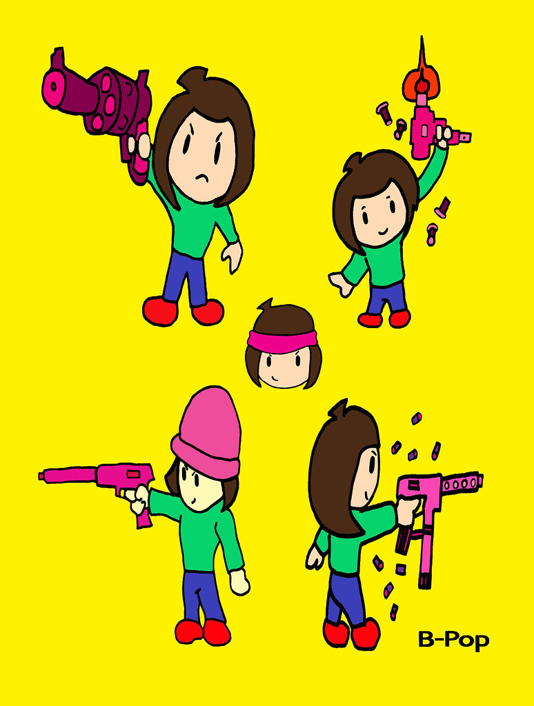 B-Pop Super Bad Nasty Girl Pink Gun Skater Girl Superhero … | Flickr