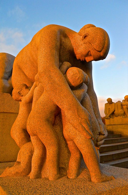 Mother with her children. The Vigeland Sculpture Park, Oslo