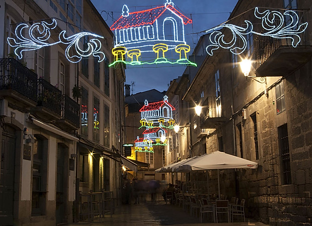Calle iluminadas en Lugo en el San Froilán de 2016