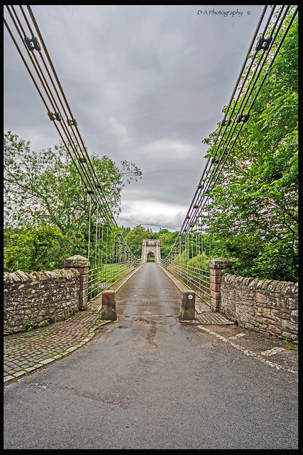 Chain Bridge Near Paxton Scottish Borders, Taken from Northumberland