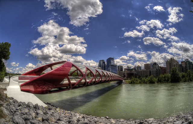 The Peace Bridge in Calgary, Wide Angle