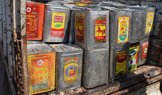 Mustard oil cans
