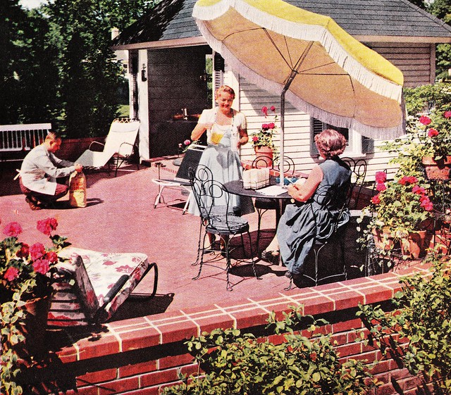 Harold, Beulah and Maxine, Relaxing on the Patio