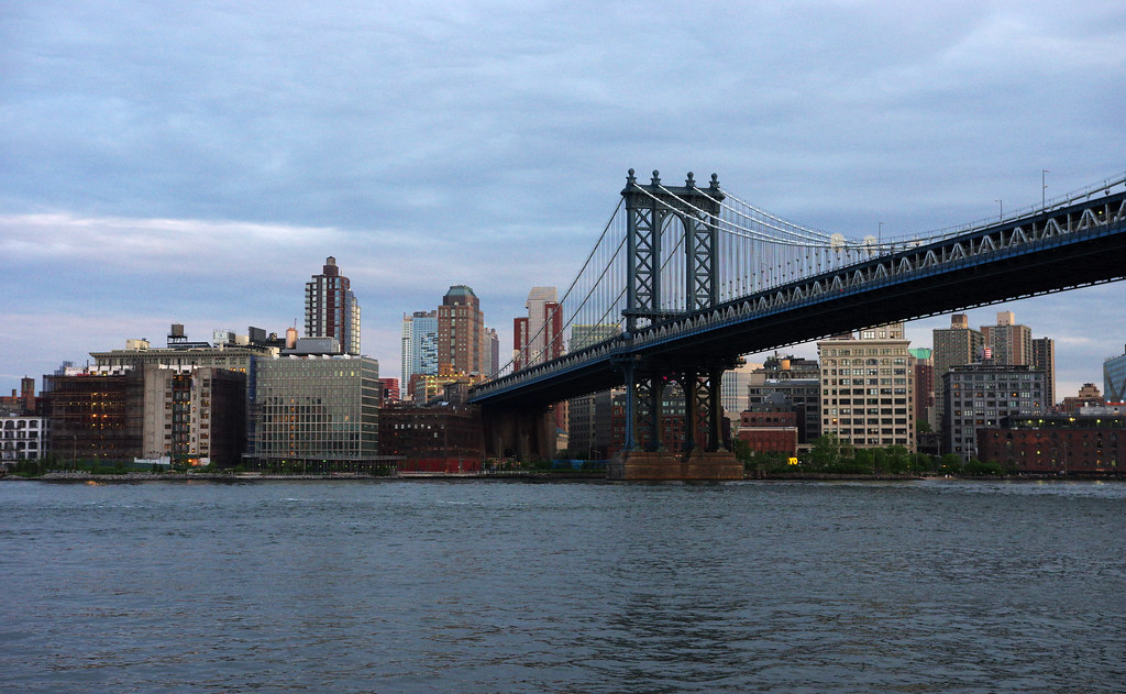 Manhattan Bridge from Pier 36, The City of New York, often …