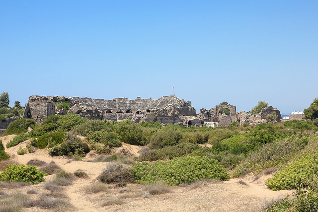 Side - the roman theatre viewed from the dunes