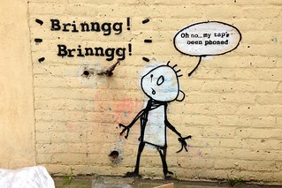 Banksy's tap's been phoned | by deepstereo