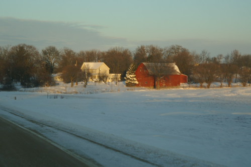 PICT6564 by Qballil, winter sunrise farmstead