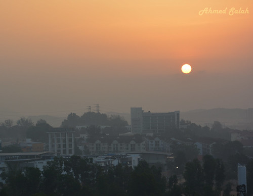 morning sky orange sun sunrise haze nikon malaysia selangor bangi d5200