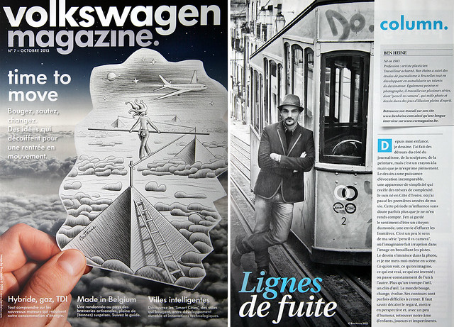 Volkswagen Magazine (Belgium) - Printed Cover & Interview - Ben Heine Art