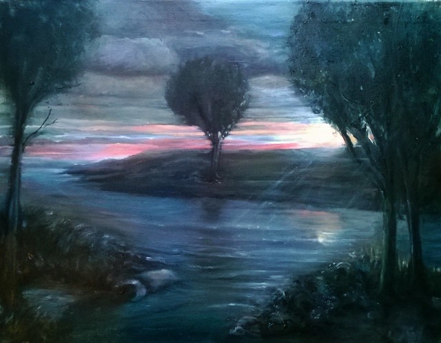 Evening trees my new painting