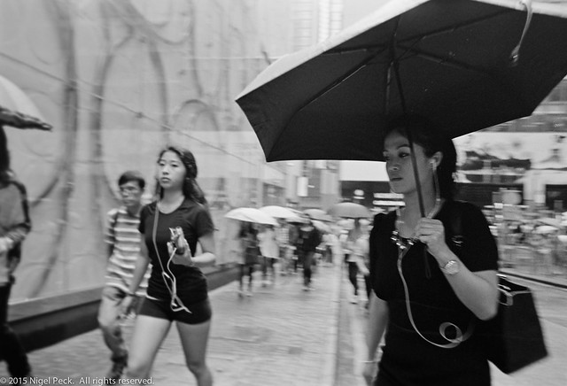 Raining in Hong Kong