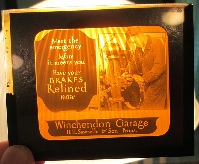 1 1928 ADVERTISING SIDE FOR WINCHENDON MASS GARAGE BRAKES SERVICE PROBABLE WHEELING SHERIDAN OF LOS ANGELES