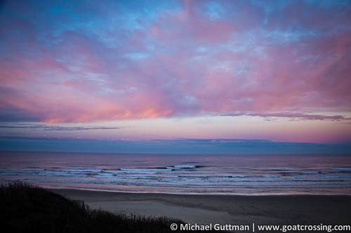 sky beach clouds oregon sunrise coast colorful newport
