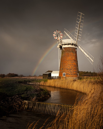 england sky water windmill rain clouds canon reeds landscape rainbow day unitedkingdom norfolk atmospheric horsey eastanglia windpump 1740mmf4lusm canon5dmkii