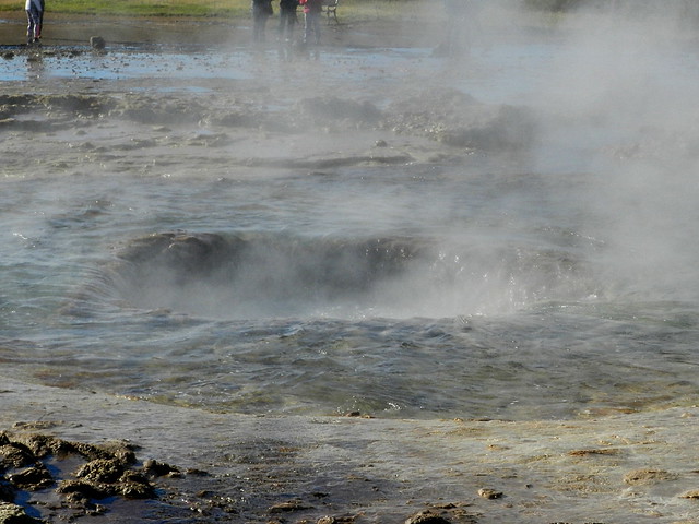 Water Flowing Back into Geyser