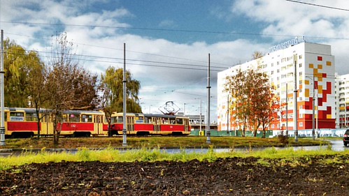 Kharkov2016 landscape #kharkov #tram #tramway #houses #autumnlandscape #urbanlandscape #urbanphotography #trasportation #wide #kharkov2016 #харьков #харьков2016 #украина #ukraine by konstantin.radchenko, instagramapp square squareformat iphoneography uploaded:by=instagram ludwig