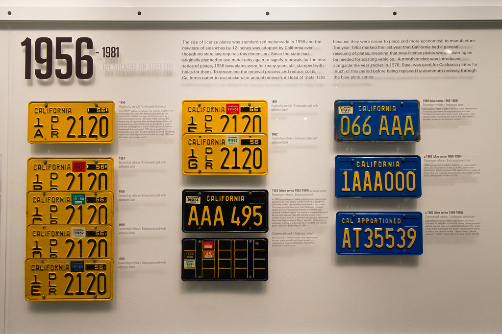 California License Plates 1956-1981