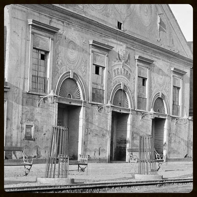 Teatro de Copiapo en  1913 detalle del frontis