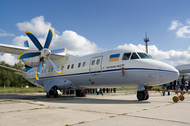 Antonov An-140 airliner.