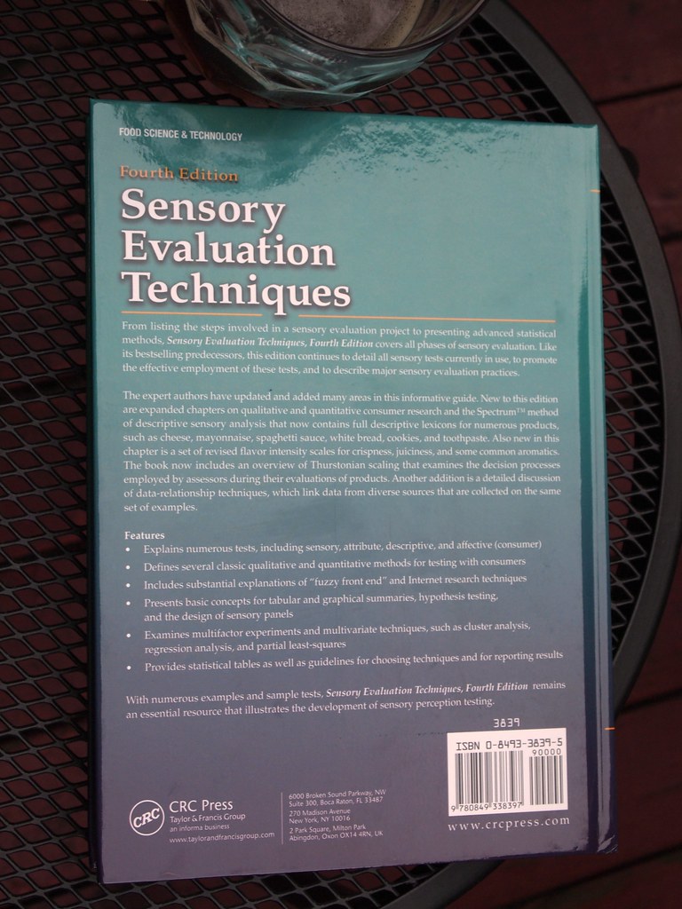Sensory Evaluation Techniques (back cover) | Sensory Evaluat… | Flickr
