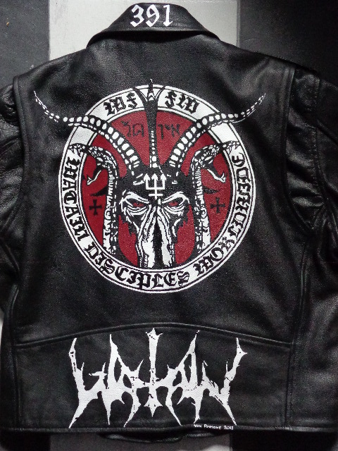 Custom painted Watain leather jacket