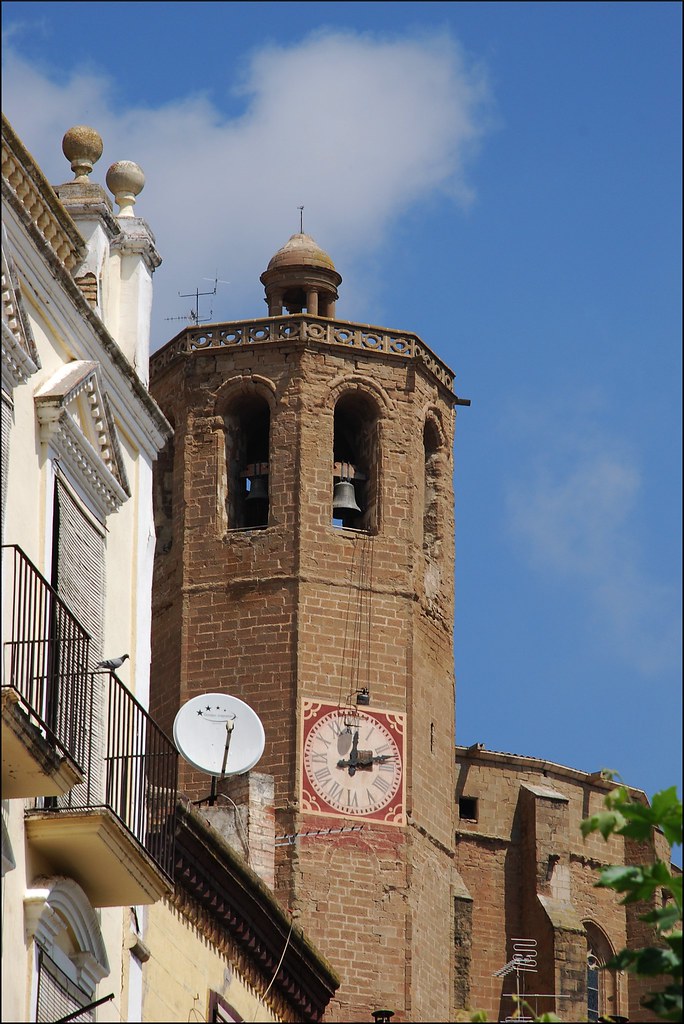 🇪🇸 🇪🇺 Torre de la iglesia de Santa María (Balaguer, Cataluña, España, 13-7-2012) ❌