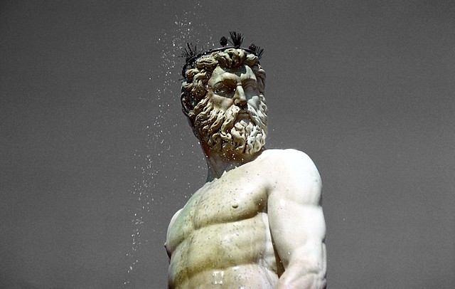 Fountain of Neptune in Piazza della Signoria - 35mm SLR Film