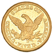 1861 Dahlonega Five Dollar Gold reverse | by Numismatic Bibliomania Society