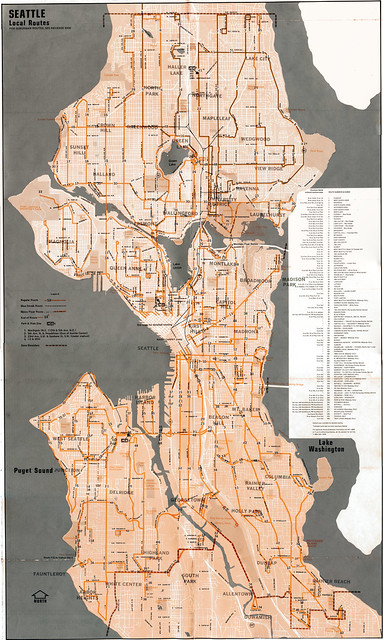 1977 Metro Transit Seattle Local Routes