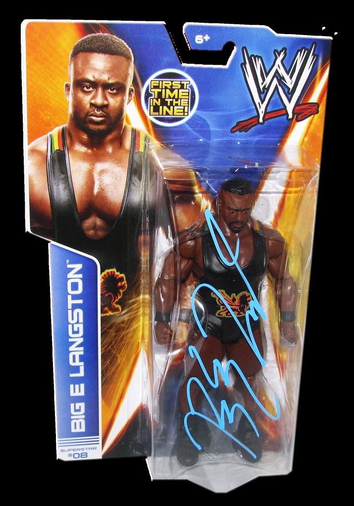 Big E. Langston Autographed WWE Basic Mattel Series 36 Figure
