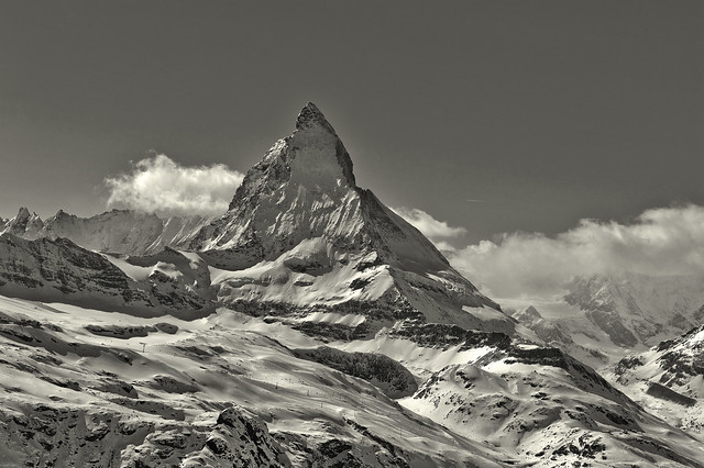 The Matterhorn , the Symbol of Switzerland. a view from the train to Gornergrat from Zermatt .No, 4335.