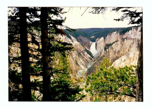 mountains rural river waterfalls scanned yellowstonenationalpark wyoming