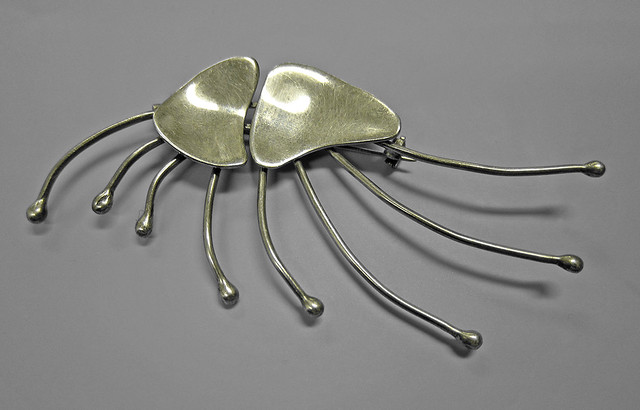 Abstract biomorphic brooch