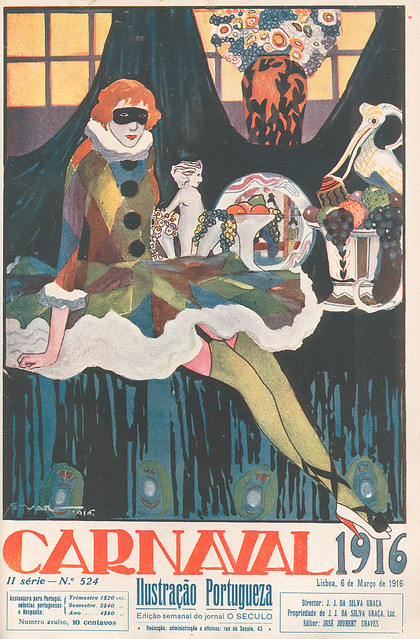 Capa de revista antiga com ilustração de Stuart | old magazine cover | couverture de magazine ancienne | Portugal 1910s