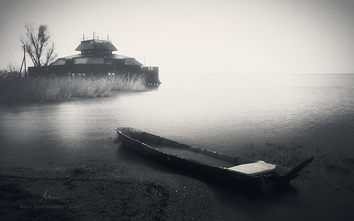 winter lake building art fog landscape boat hungary artistic outdoor january ark sopron