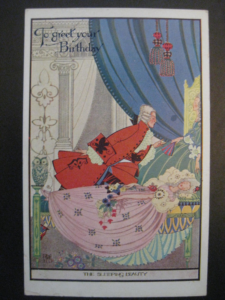 Sleeping Beauty An Art Deco Postcard Illustrated By Joyc
