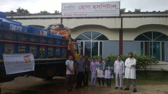 Direct Relief shipment receipt at HOPE Hopsital, Cox's Bazar, Bangladesh