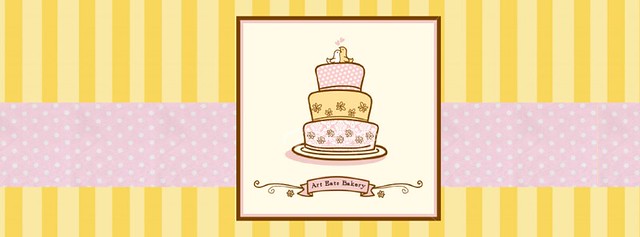 website header for Art Eats Bakery - wedding, birthday, groom's and shower cake artists