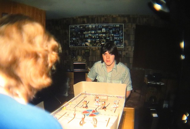 Intense table-hockey action