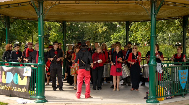 Drumming Group in the Bandstand