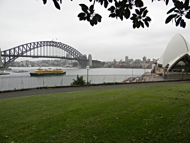 SYDNEY HARBOUR BRIDGE AND OPERA HOUSE WITH THE  MANLEY FERRY