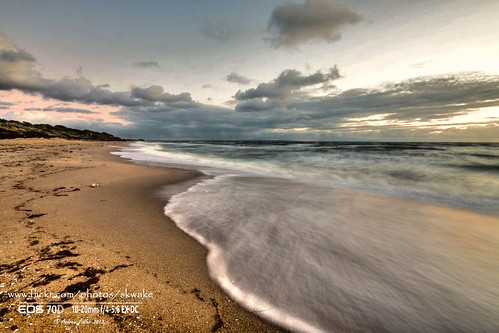 ocean longexposure travel sunset sky beach clouds landscape sand ndfilter