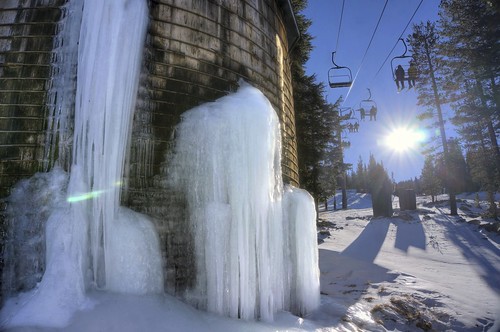 wood snow ski ice fav50 nevada laketahoe skiresort watertank icicles hdr mtrose photomatix nex6 selp1650
